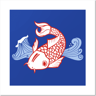 Lucky Little Koi Posters and Art